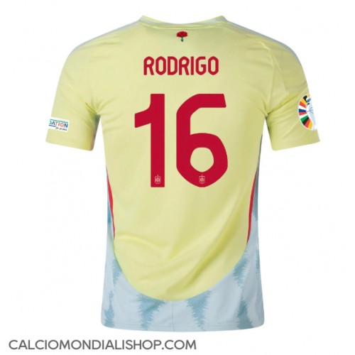 Maglie da calcio Spagna Rodri Hernandez #16 Seconda Maglia Europei 2024 Manica Corta